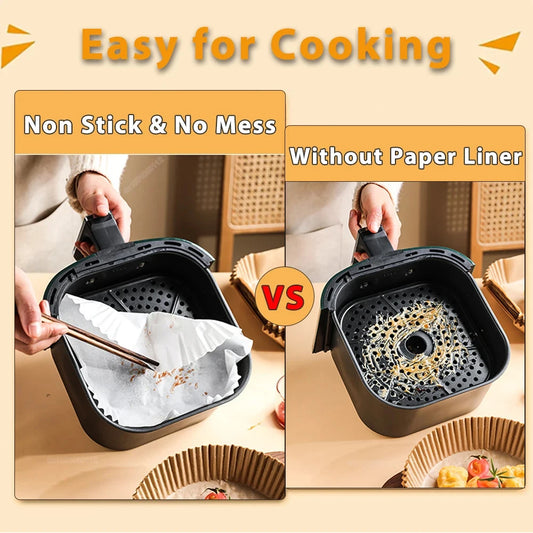 Air Fryer Liners: Non-Stick, Round - Effortless Clean Up